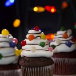 Christmas Tree Light Cupcakes