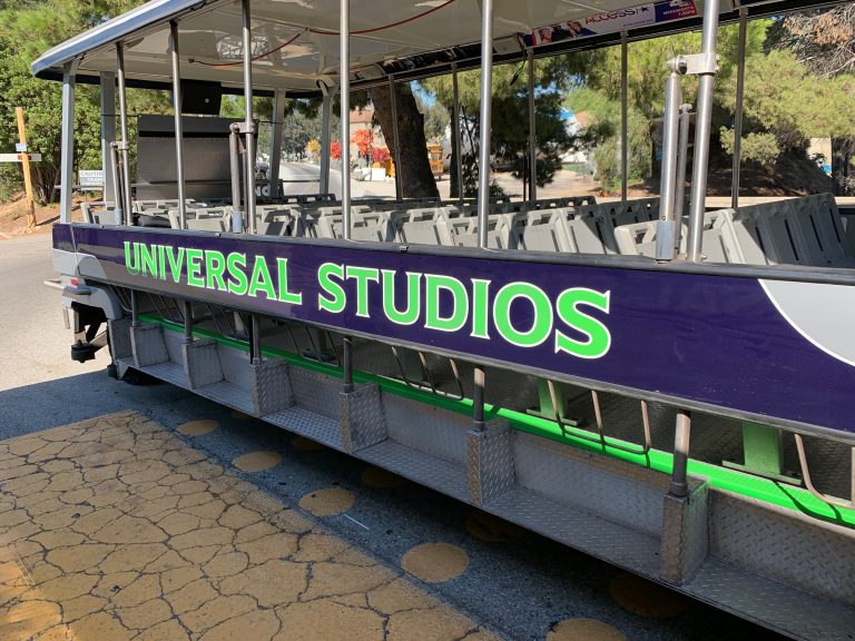 Universal Studios Hollywood Testing New Electric Tram For Studio Tour Inside Universal